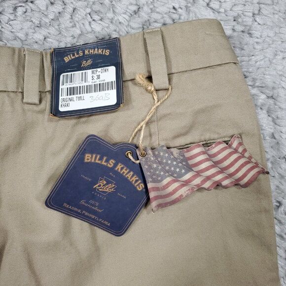 Bill's Khakis Original Twill M2P Classic Fit Pleated USA Men's Size 38 x 36 Tan - Picture 6 of 10